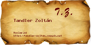 Tandler Zoltán névjegykártya